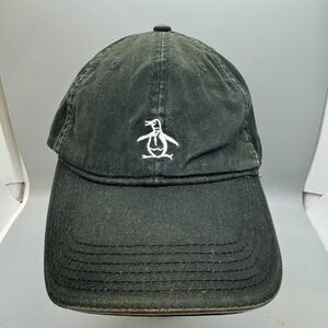 Nice Vintage Original Penguin Black Cotton Adjustable Baseball Ball Cap Hat Mens